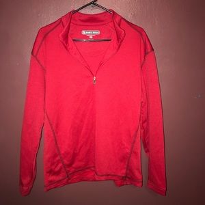 Pebble Beach Performance long sleeve red shirt